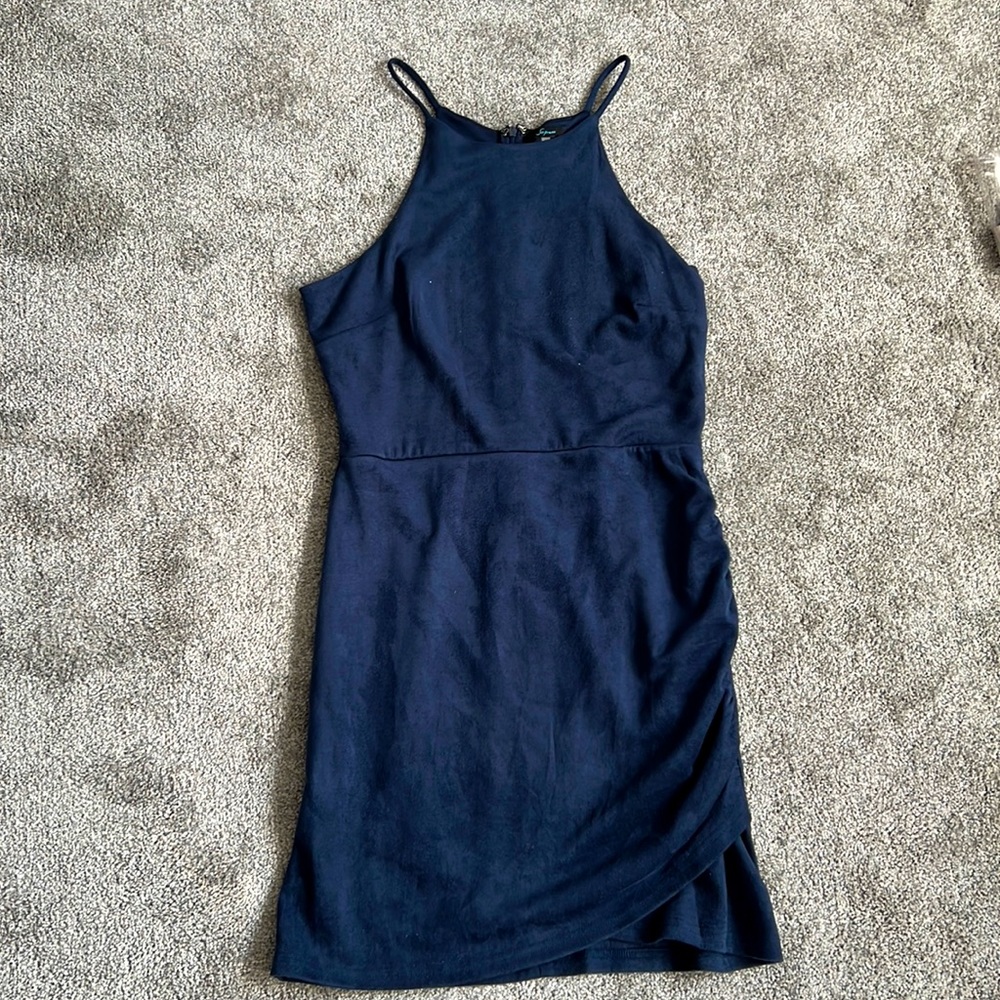 Velvet dress in blue